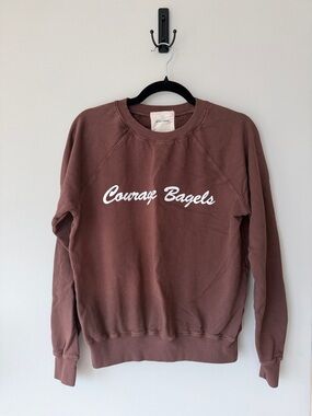 Courage Bagels Crewneck Sweatshirt in Brown